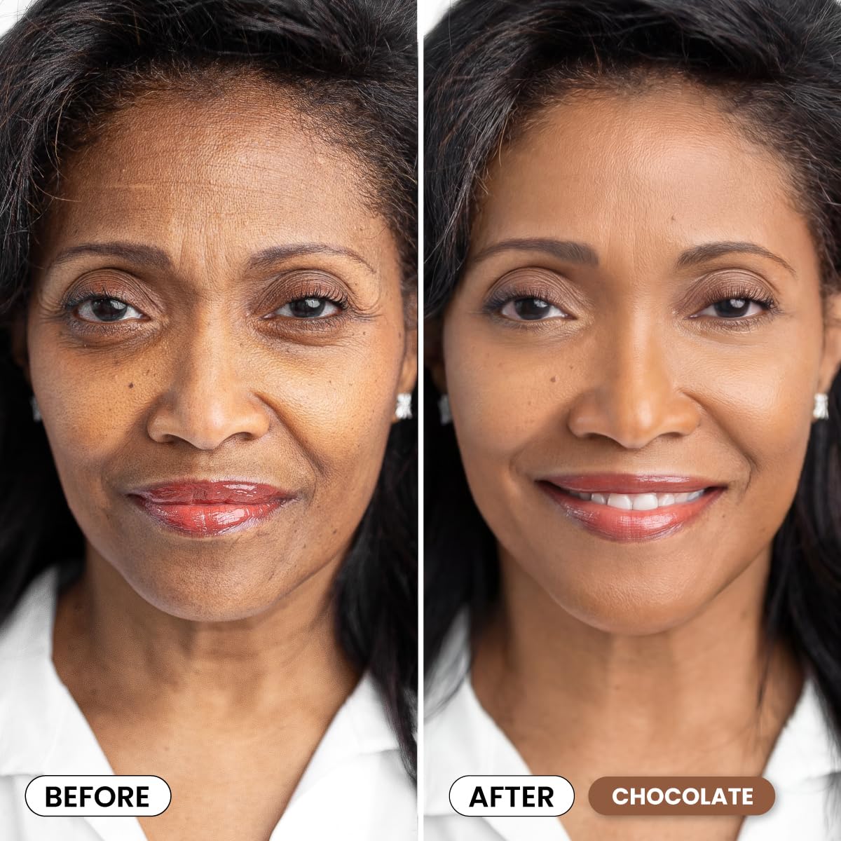 Perfecting Concealer Pencil for Mature Skin - Covers Dark Circles & Age Spots | 12-Hour Waterproof, Crease-Free (Chocolate)