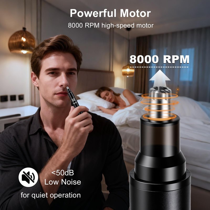 10 Pack Nose Hair Trimmer for Men & Women Professional Painless Eyebrow Facial Hair Trimmer for Male and Female Travel Ear and Nose Hair Clipper USB Rechargeable Trimmers with Digital Display