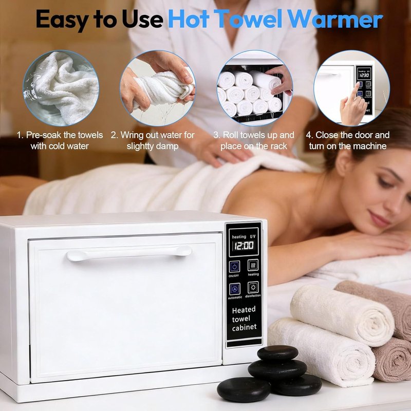 Heated Towel Warmer Cabinet - 6L Spa & Salon Towel Heater | Home Use, Compact Design