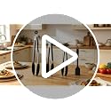 Headaze Kitchen Tongs Set of 4 with Silicone Tips and Brush