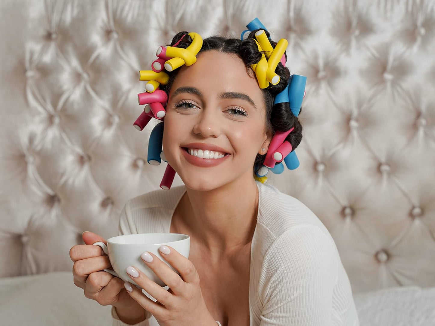 Tifara Beauty Heatless Flexible Hair Rollers - 42-Pack Soft Foam Curling Rods for Short & Long Hair