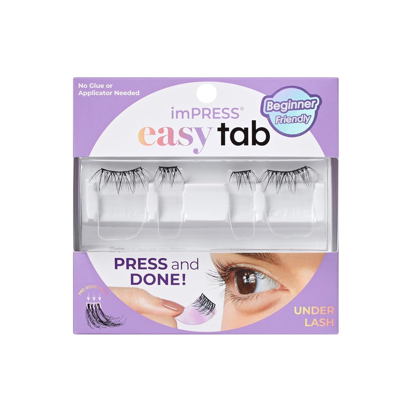 Impress Falsies Self-Adhesive Eyelashes - Classy Natural Look | 1 Pair 6mm-7mm Inner & 1 Pair 6mm-10mm Outer Lashes