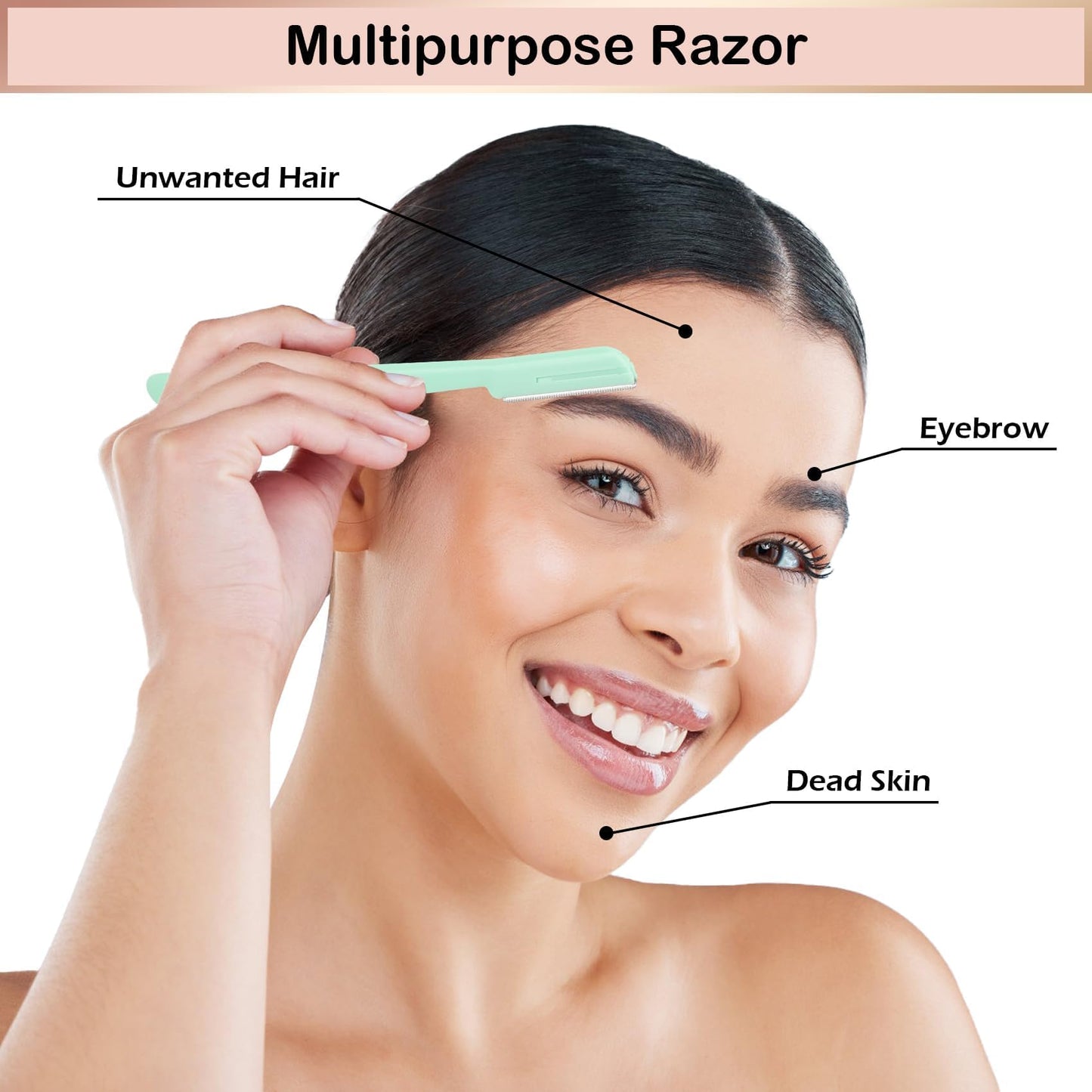 Revahope 24 Pieces Eyebrow Razor, Dermaplane Razor with Blade Cover Face Razors for Women, Dermaplaning Tool for Peach Fuzz Face Shaver for Women and Men, Safe and Newbie Friendly