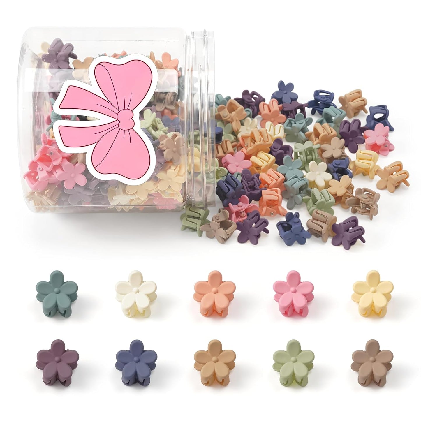 Mini Flower Hair Clips - 150 PCS Cute Barrettes for Women | Y2K Small Claw Hair Accessories
