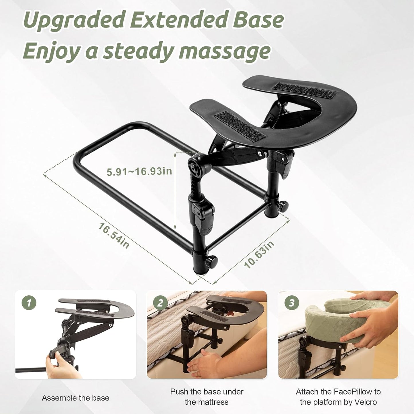 Adjustable Massage Headrest - Portable Face Cradle for Home Use | Ideal for Eye Surgery Recovery