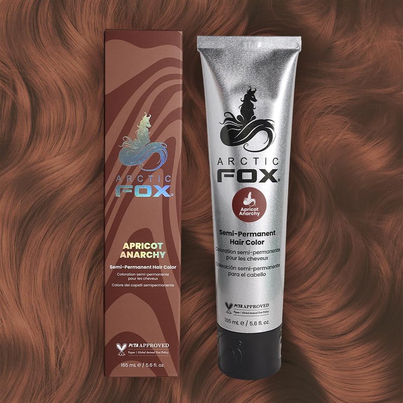 Arctic Fox Semi-Permanent Hair Dye - Apricot Anarchy | Vegan & Ammonia-Free, 5.6 fl oz