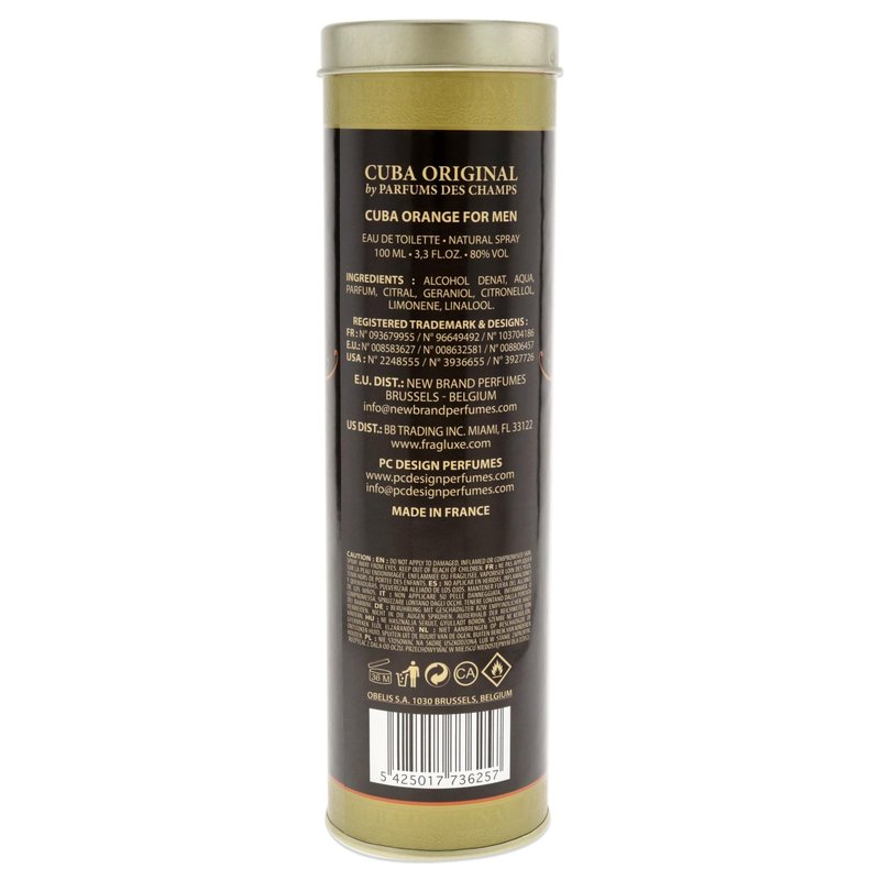 Cuba Orange By Cuba For Men Edt Spray,3.3 Fl Oz