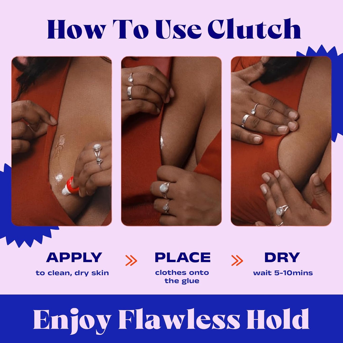 Liquid Fashion Tape - Clear Body Glue for Clothing & Accessories | All-Day Hold, 15ml