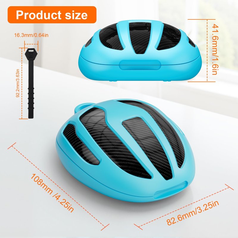 BVN Extra-Large Retainer & Orthodontic Aligner Case with Vent Holes, Universal Storage for Kids Sports Mouthguards & Dental Guards, Green Carbon Fiber Coating with Silicone Lanyard
