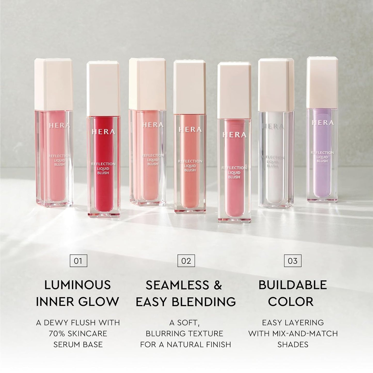 HERA Liquid Blush #360 Cherry Bomb - Hydrating Serum Formula for Glass Skin Glow | 7.5g, Buildable Radiance