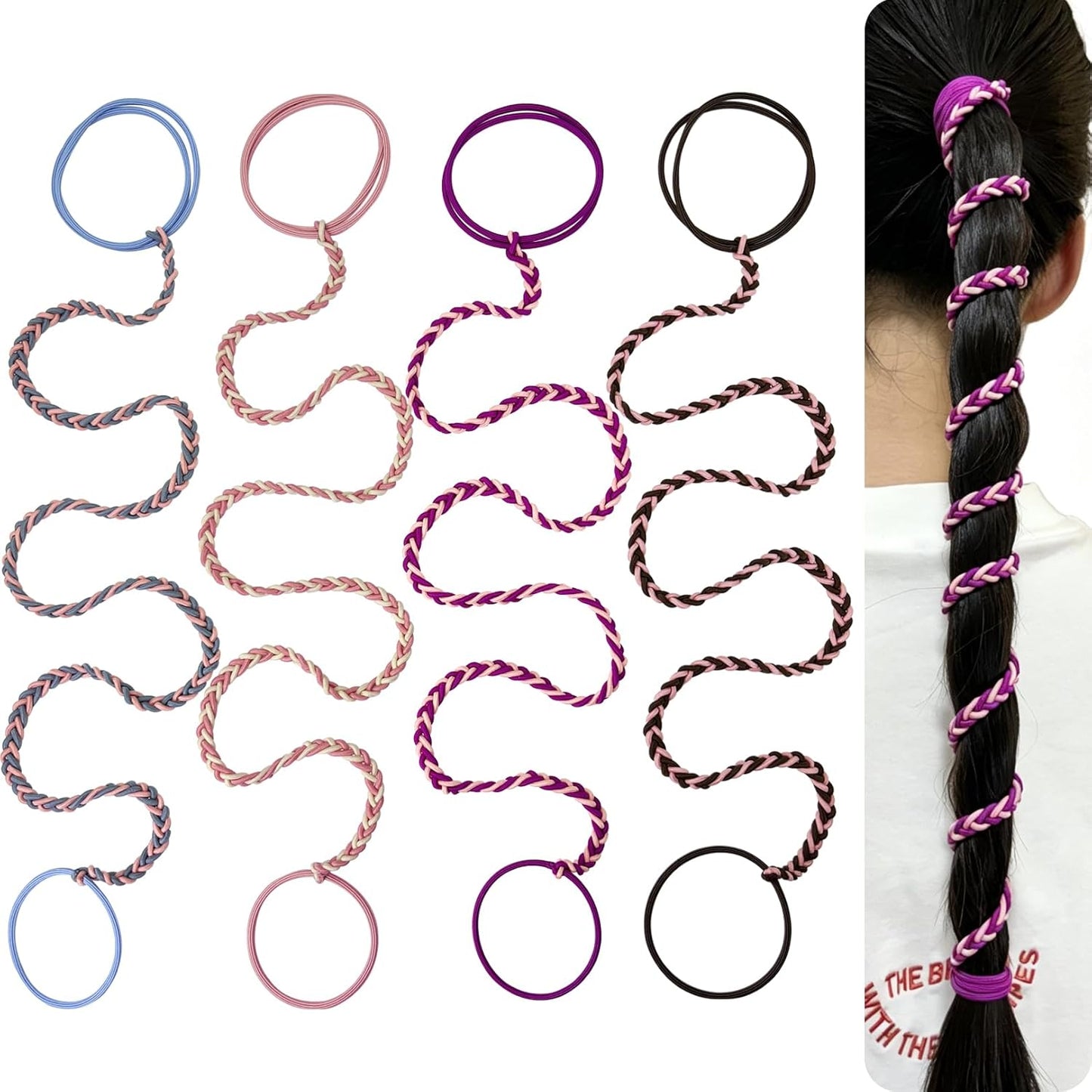 Sports Hair Ties for Women - 25 Pack Soft Nylon Elastic Ponytail Holders for Thick, Curly & Fine Hair | Ideal for Gym, Running & Swimming