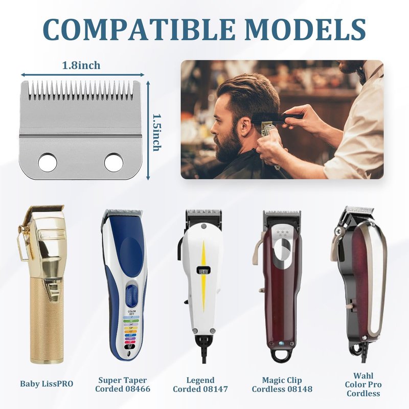 CR8GR8 Clipper Guards Set, 10 Professional Cutting Guides (1/16" to 1") Compatible with Most Wahl Clippers, Replacement Guards for Wahl Hair Clippers