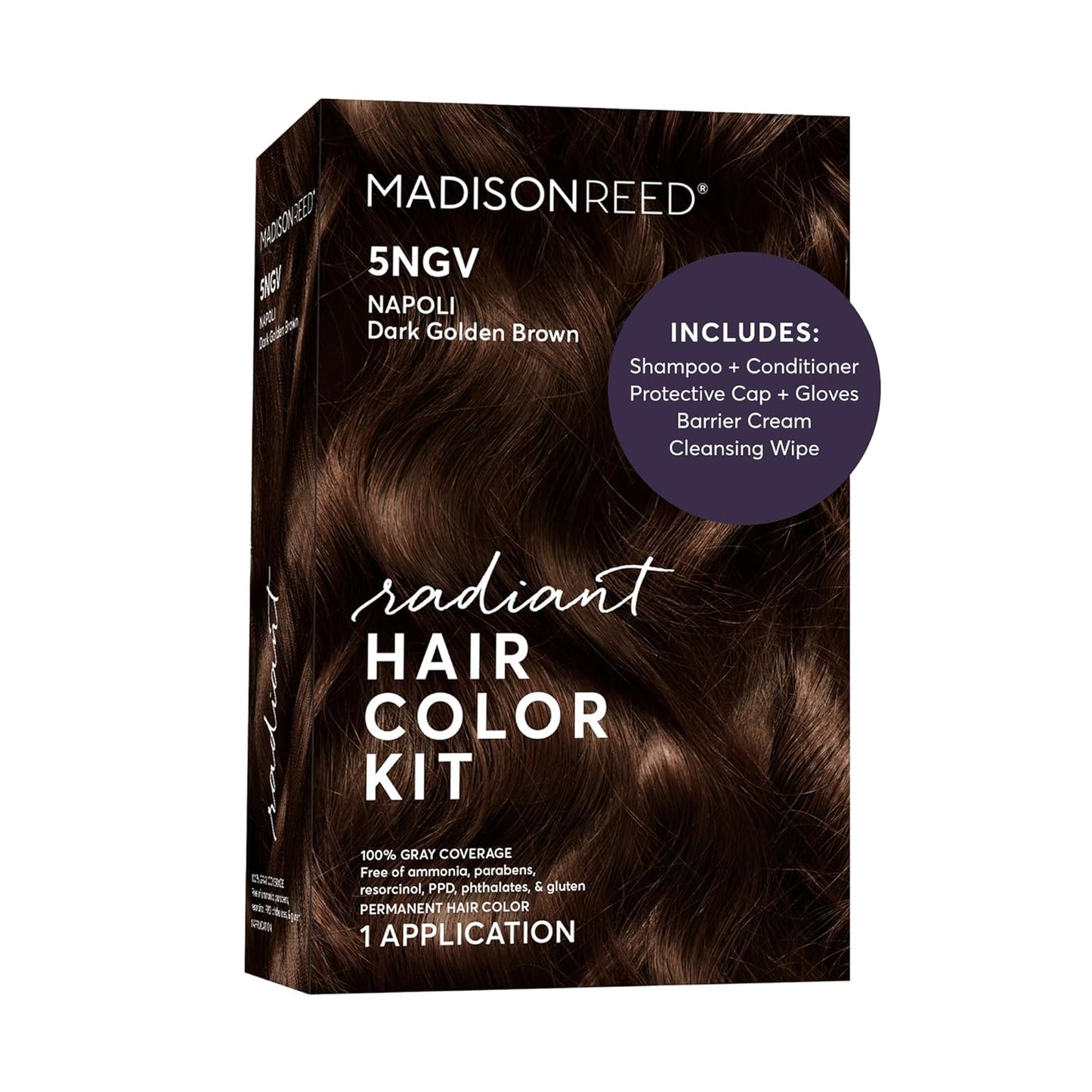 Madison Reed Radiant Hair Color Kit - 5RV Dark Garnet Red | Vivid Permanent Dye for Bold Color & Maximum Shine