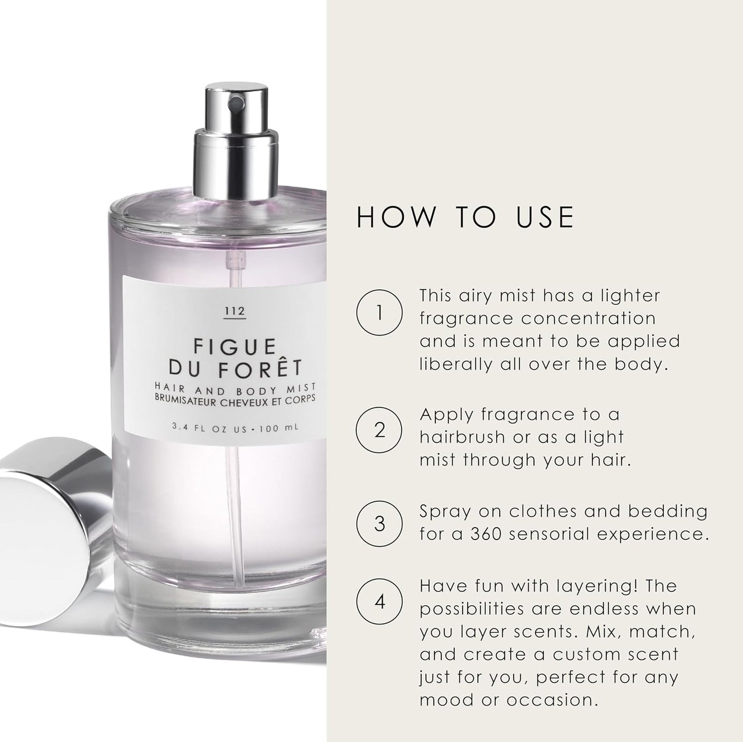 Le Monde Gourmand Hair & Body Perfume Mist - Honeysuckle & Muguet Fragrance | 3.4oz (100ml)