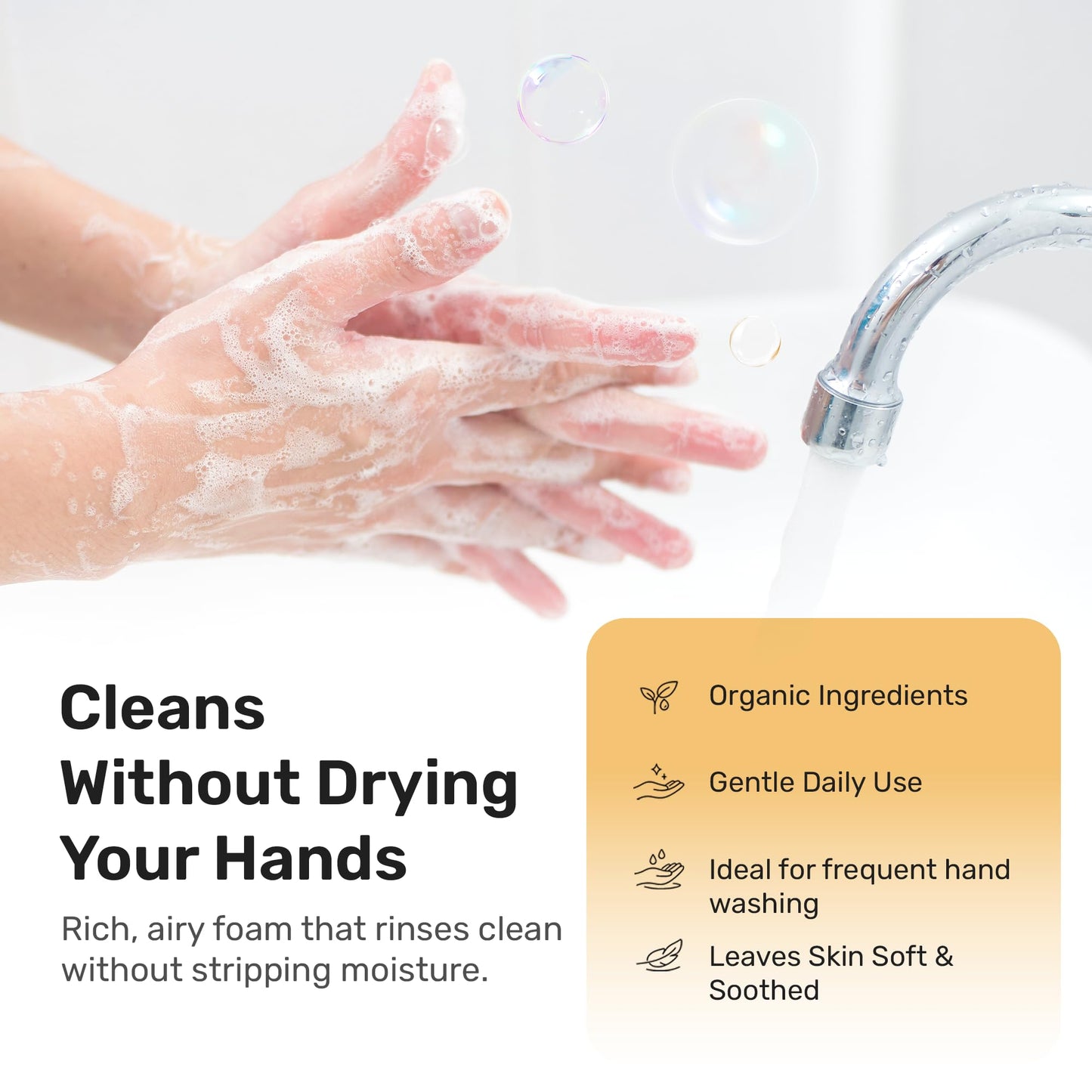 kosmatology Organic Foaming Hand Soap Refill | Orange Sweetness Moisturizing Hand Wash | Clean Ingredients, Infused with Essential Oils (34 fl oz)