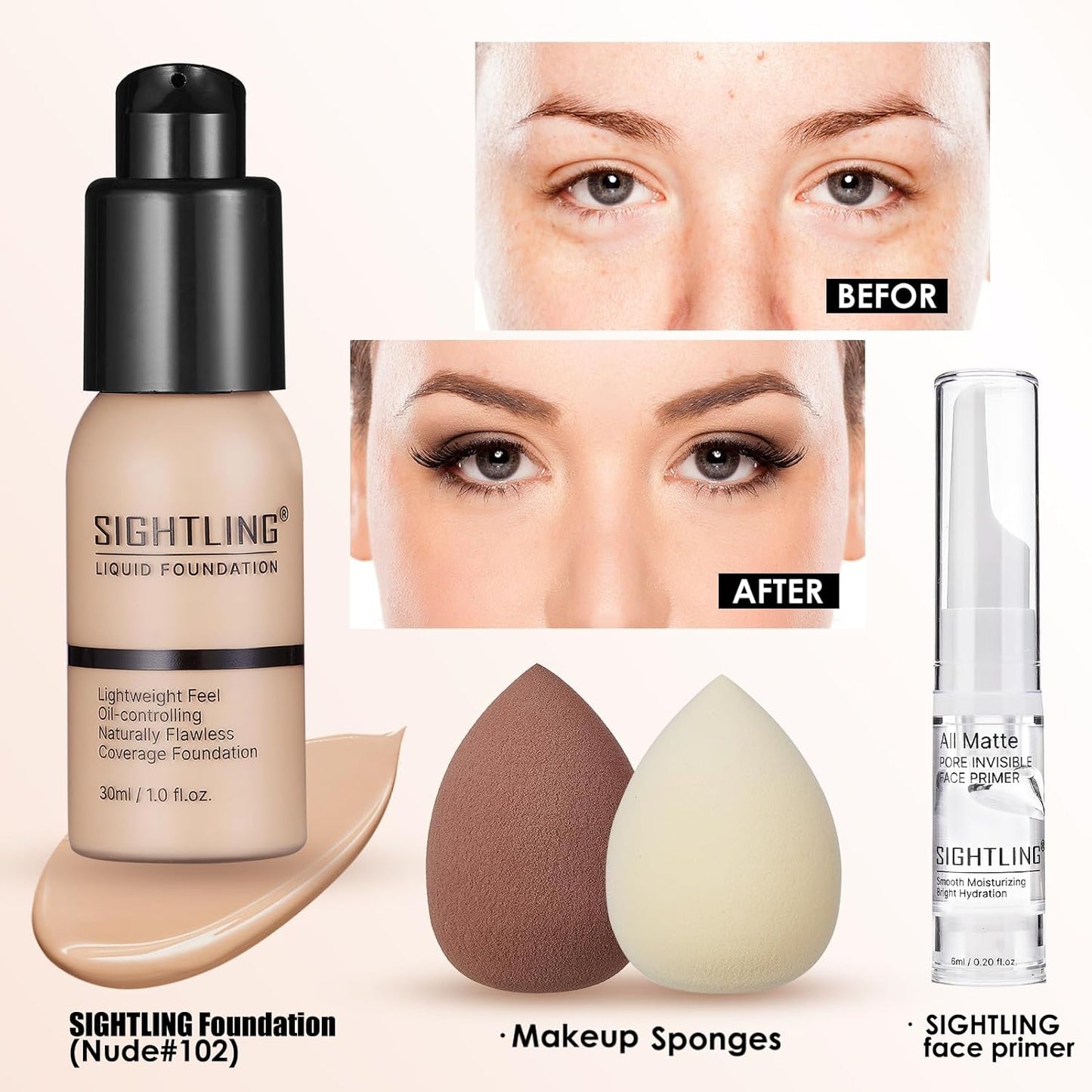 All-In-One Makeup Kit - Travel-Friendly Makeup Set for Women | Includes Foundation, Eyeshadow Palette, Lipstick & More
