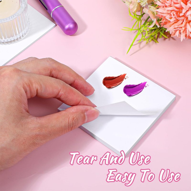 Nail Art Palette Paper - 150 Sheets Disposable Mixing Palette with Stainless Stirring Rod | Waterproof for Gel Nails & Makeup