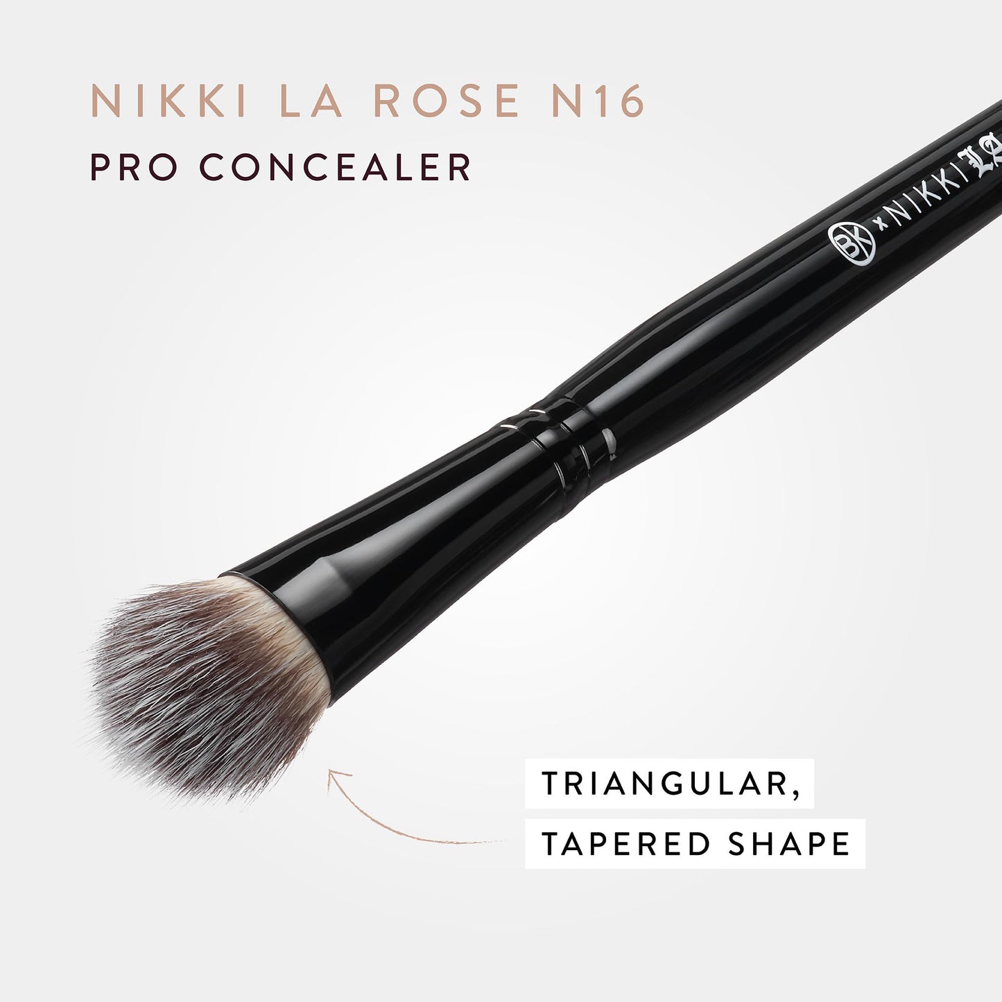 BK BEAUTY - NIKKI LA ROSE N16 PRO CONCEALER BRUSH – Precision Blending for Under-Eye & Spot Concealing, Flawless Coverage Without Streaks