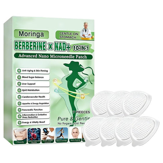 Yeonmi Moringa Patches, Moringa 10-in-1 Nano Microdarts Patch, 2026 New Berberine Patches, Mild and Natural Formula, Suitable for All Skin Types (1 boxes)