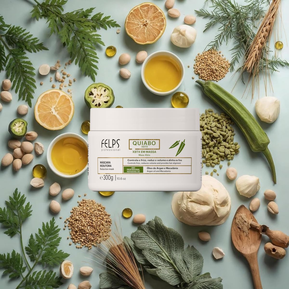 Felps Okra Volume Treatment - Argan & Macadamia Oil, 300g | Nourishing Hair Care