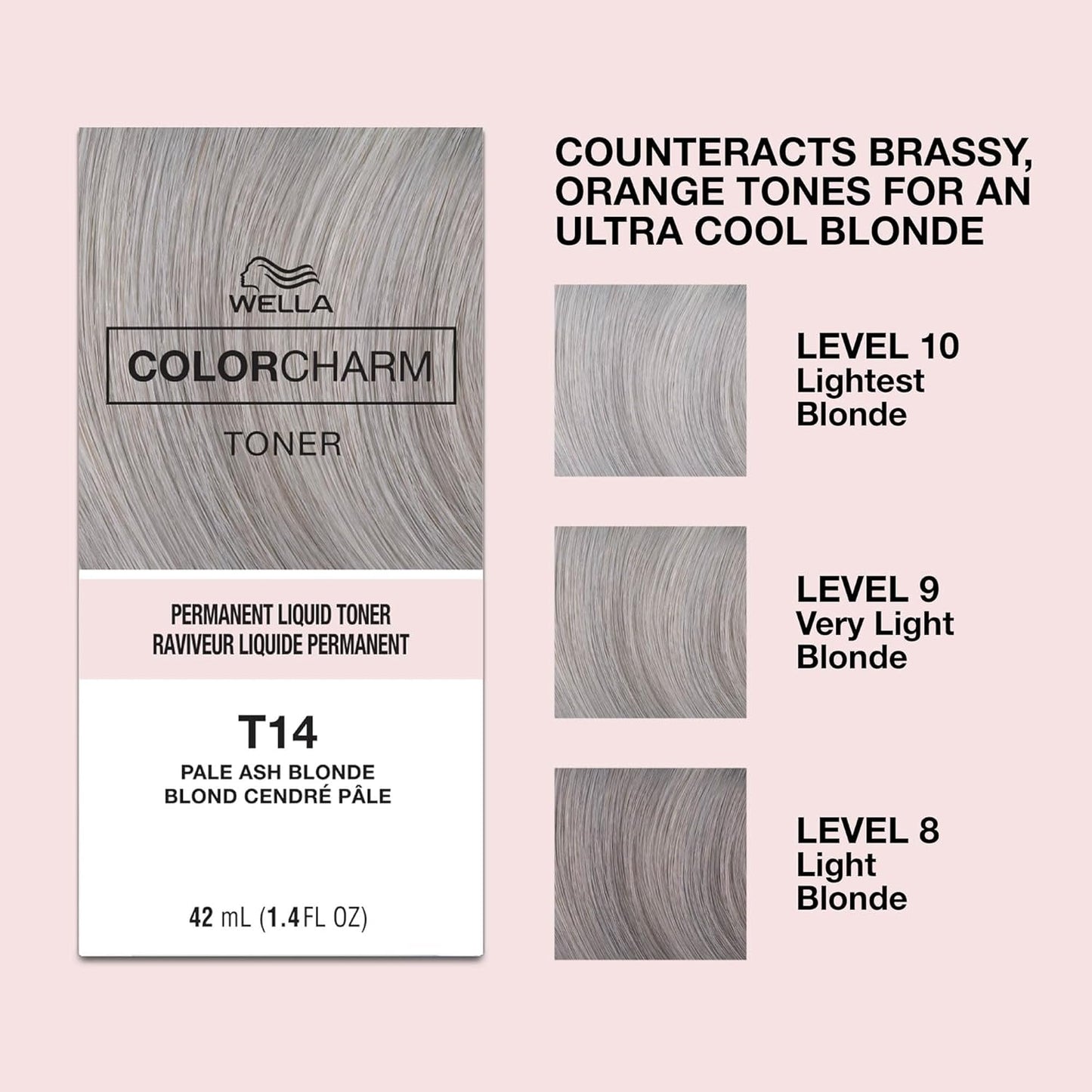 COLORCHARM Permanent Liquid Hair Toners - Neutralize Brass for Healthy Blonde Tones | Vegan & Paraben-Free