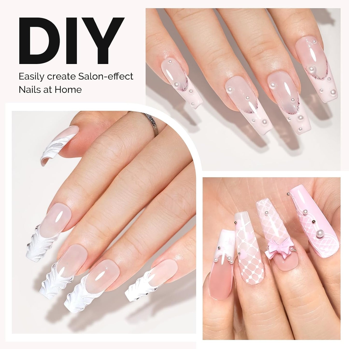 Long Coffin X Nail Tips - 600 Pcs Clear Acrylic Half Matte Press-On Nails | DIY & Salon Use, Pre-Shaped for Lasting Manicure