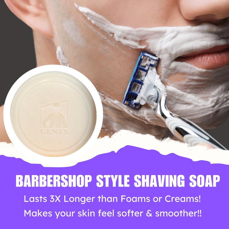 G.B.S Men's Shaving Soap 97 Percent All Natural Enriched with Shea Butter and Glycerin, 3-Ounce, Each Pack of 3