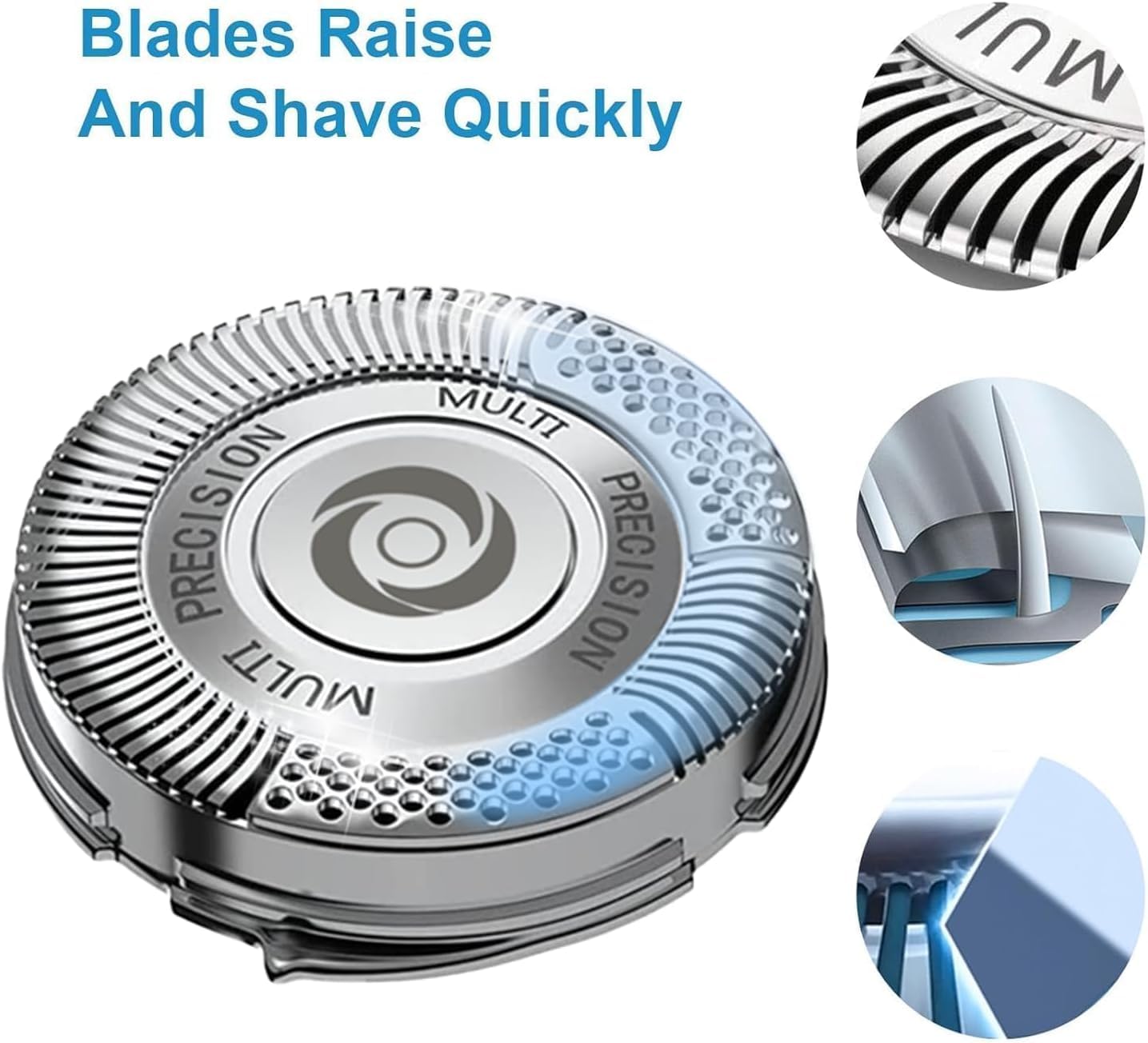 6 Pack SH50 Replacement Shaver Heads Compatible with Philips Norelco Series 5000, SH50 Replacement Blades for Philips Electric Shaving S5510, S5340, S5140