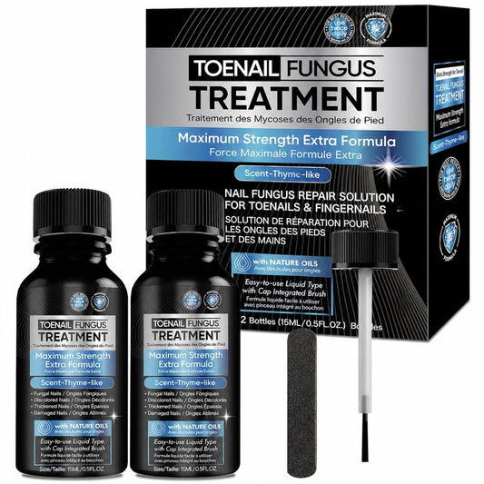 Maximum Strength Toenail Fungus Treatment - Antifungal Solution with Undecylenic Acid for Thick, Brittle Nails | 30ml