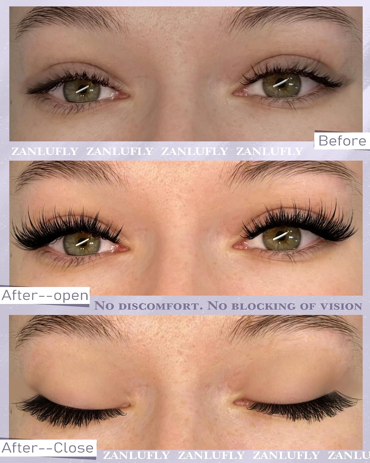 Natural Volume Eyelash Clusters - Wispy Faux Mink Extensions 10-16mm | CC Curly Individual Lashes