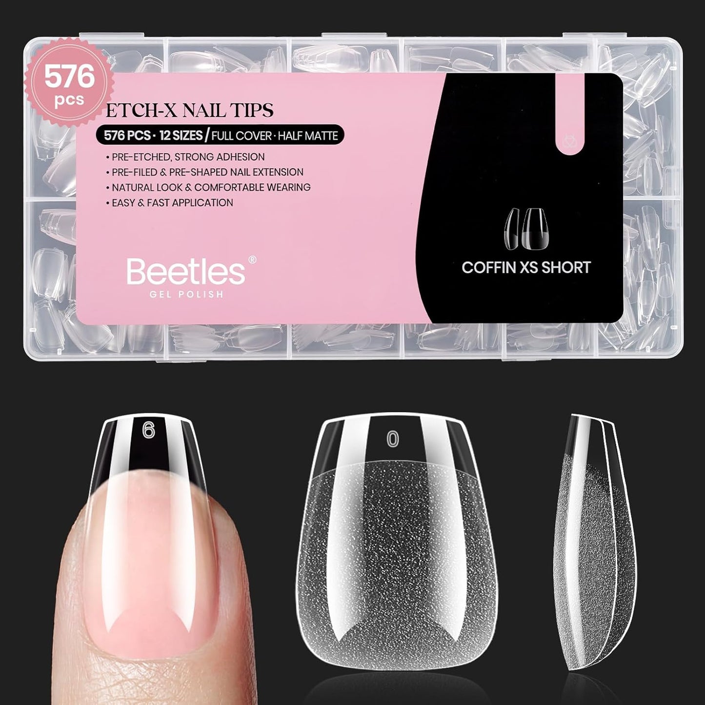 Beetles Gel Polish - 9 in 1 Nail Glue with Strong Brush Applicator | 0.5 Fl Oz for False Nails & Rhinestones