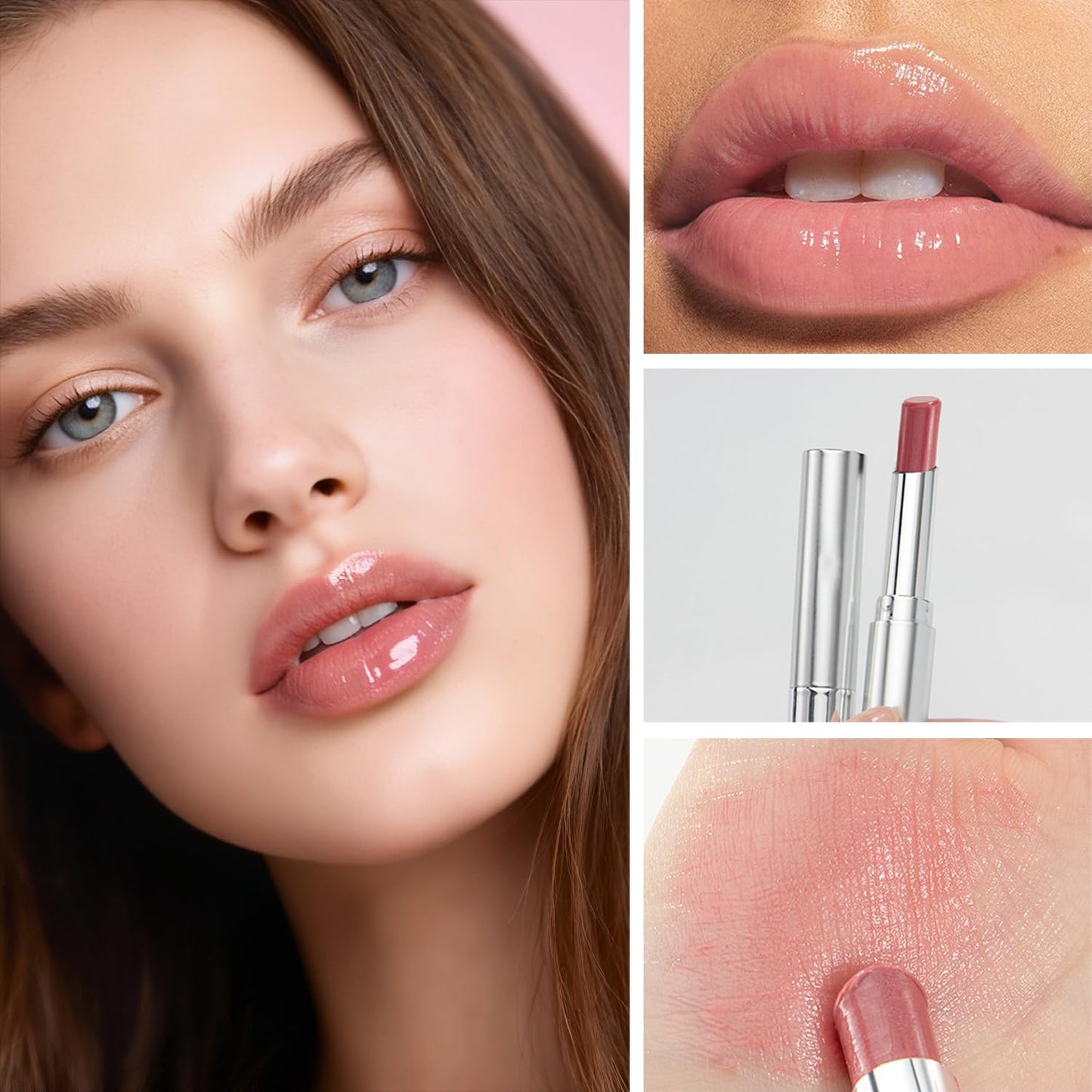 Pink Honey Lipstick | Moisturizing Lip Color & Nourishing Balm for All Skin Tones - Long-Lasting, Non-Sticky (2 Pcs)