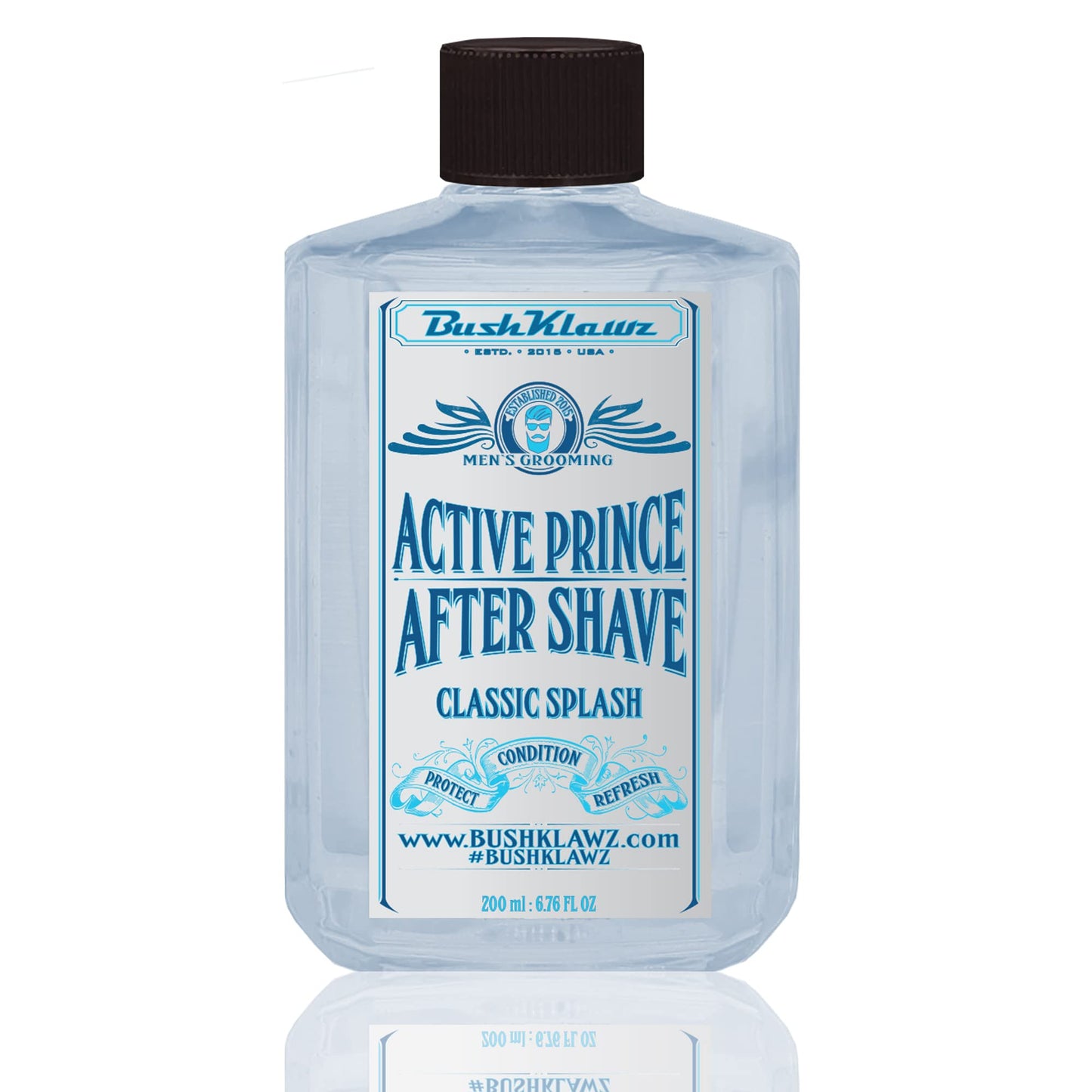 BushKlawz Classic Refreshing Cooling Soothing Barbershop After Shave Lotion Balm Toner Splash Active Prince Satisfy all Types of Viking Cannon Black Prime AfterShave Tonic Cologne