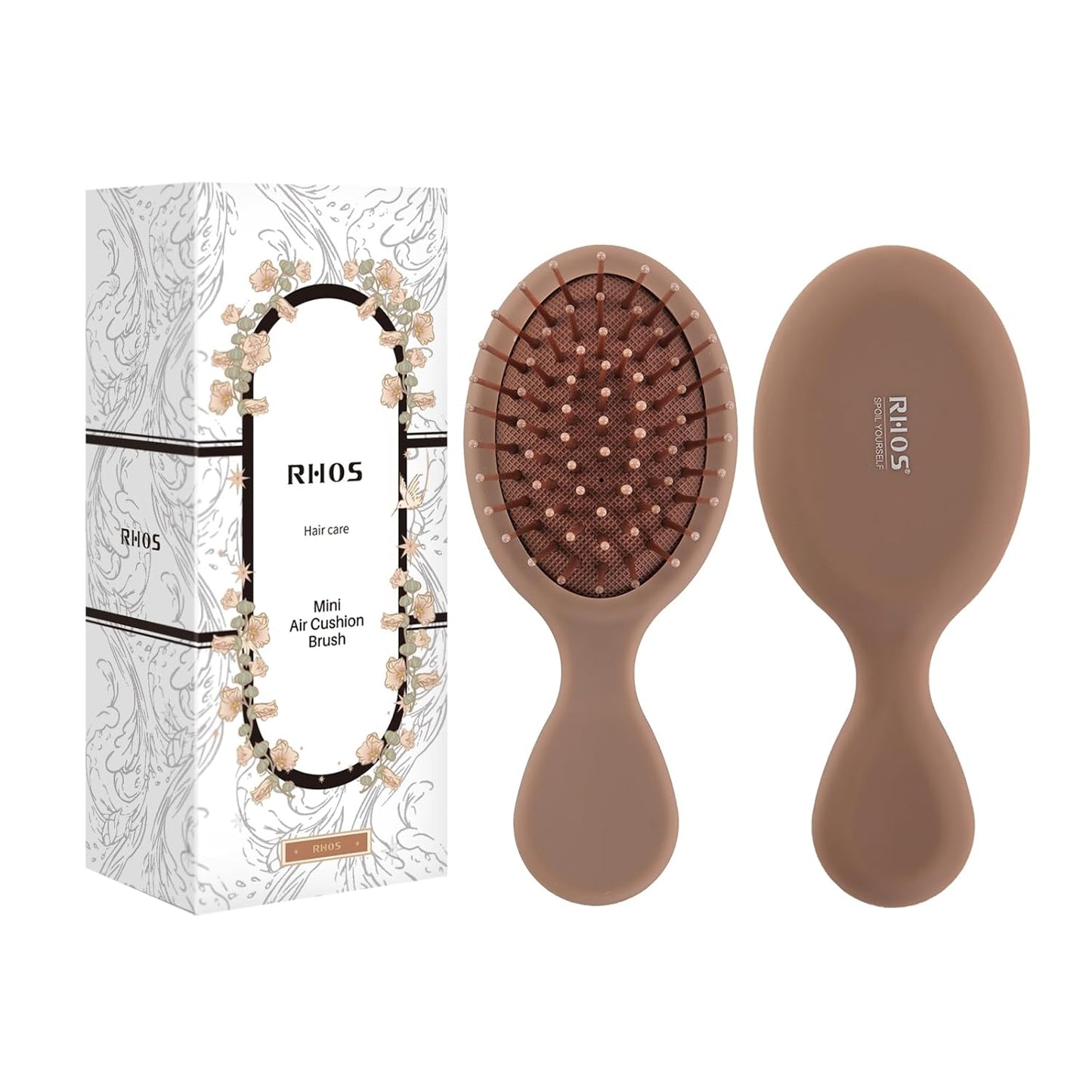 Double Head Folding Travel Hair Comb - Mini Pocket Detangling Brush for All Hair Types | Purple