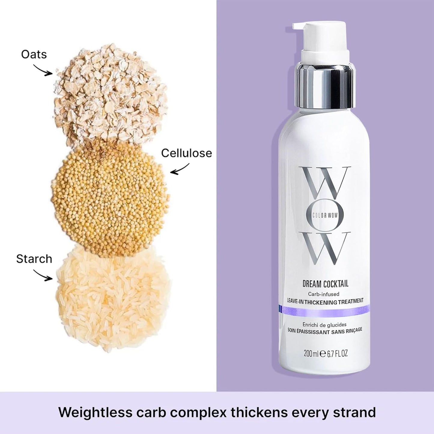 COLOR WOW Dream Cocktail Leave-In Treatment - Carb Infused Formula for Thick, Full Hair | Heat Protection
