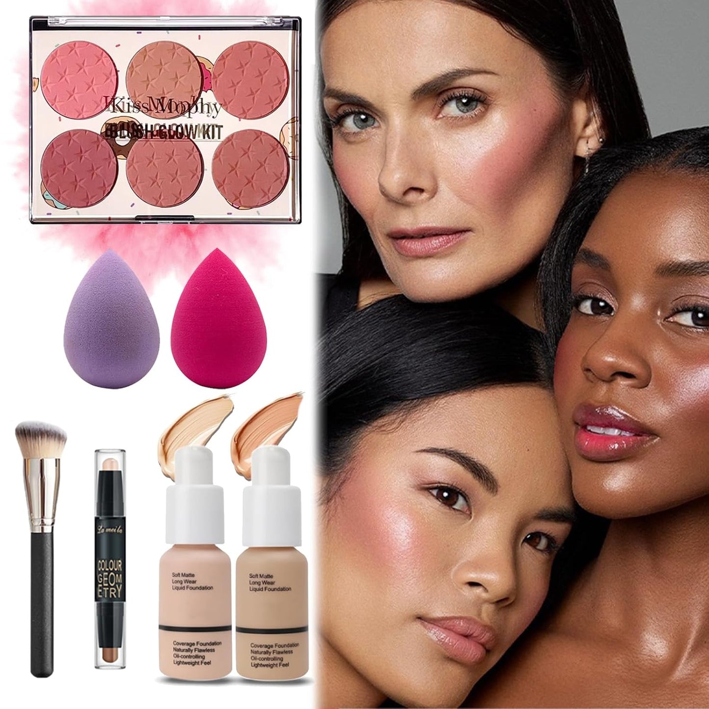 Full Makeup Kit for Women - All-in-One Makeup Set with Eyeshadow, Foundation, Lipsticks & More | Perfect Gift for Beginners & Teens