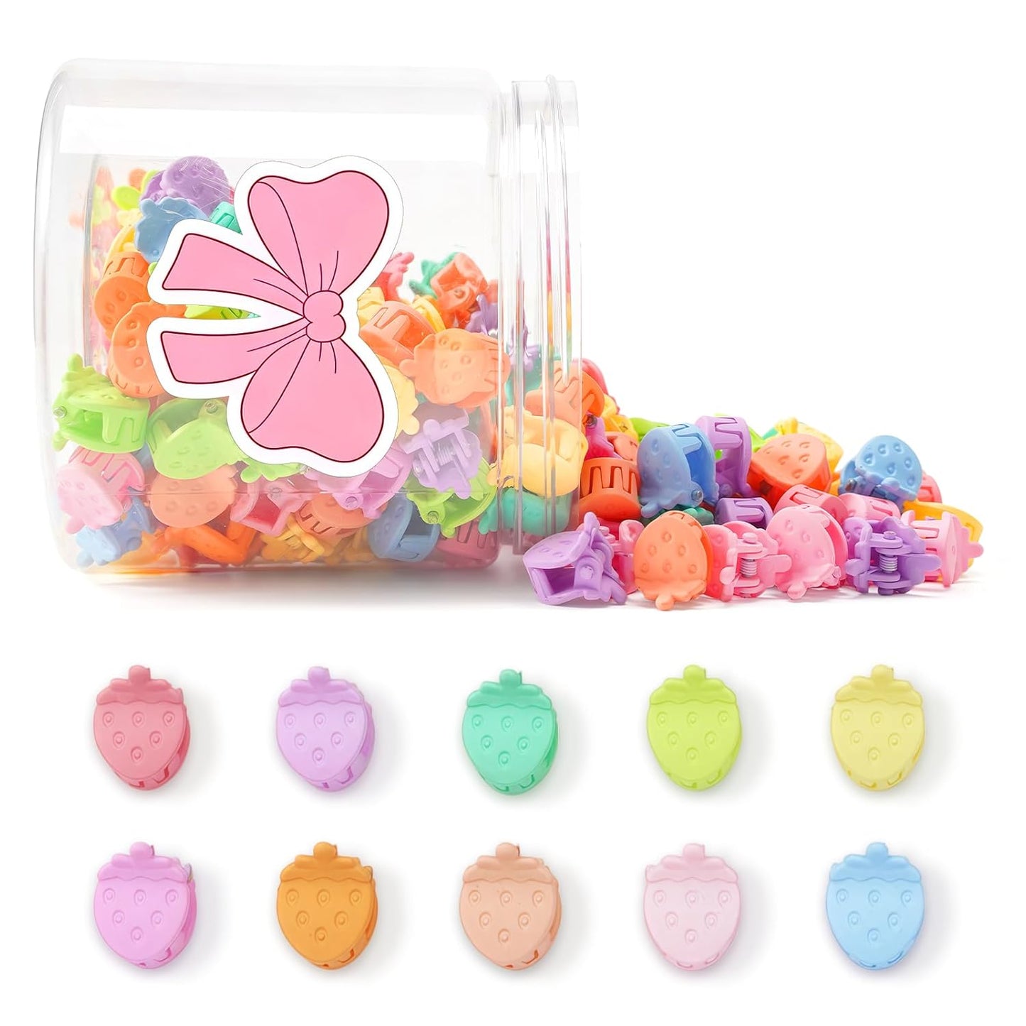 Colorful Mini Flower Hair Clips - 150 Pcs Cute Claw Clips for Girls & Women | Toddler Hair Accessories