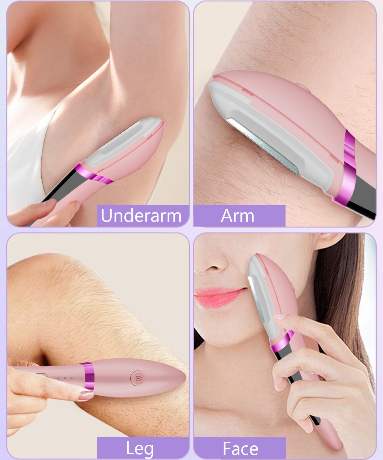 Dermaplane Razor for Women Face, Sonic Dermaplaning Tool for Women, Rechargeable Face Dermaplane Razor Sonic Edge Technology for Facial Hair, Exfoliating and Peach Fuzz, 10 Refill Blades