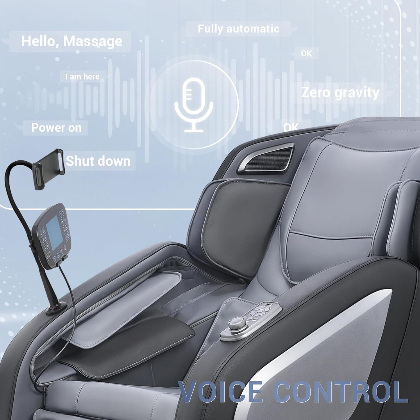 Zero Gravity Shiatsu Massage Chair - Full Body Relaxation with LCD Screen, USB Charging, Heat | Black