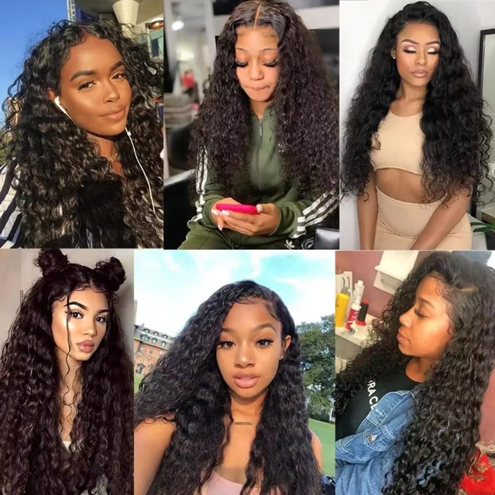 22 24 26 inch Water Wave Bundles Human Hair Wet and Wavy Bundles Human Hair Deep Curly Bundle Quick Weave Extensions 150g