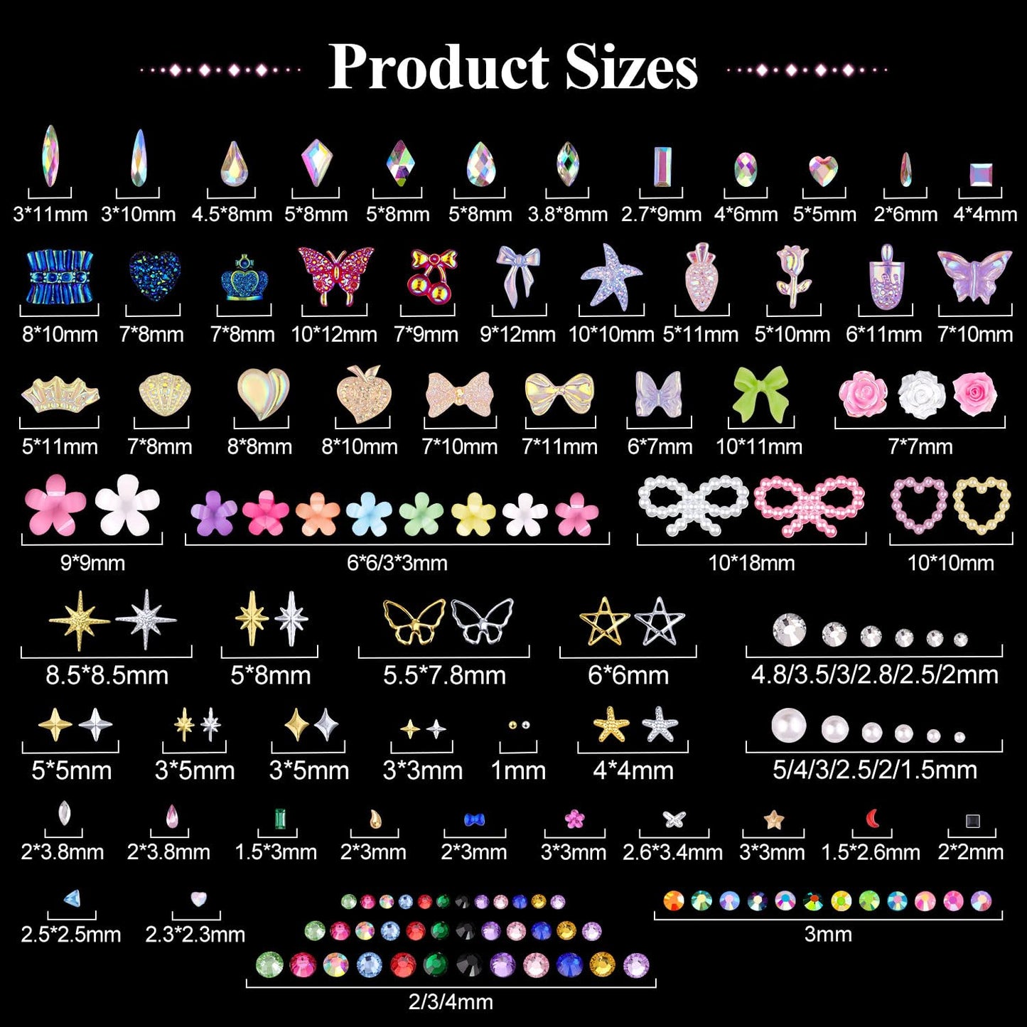 8 Boxes Nail Charms and Gems for Manicure, Flat Pearls Nail Flowers Nail Rhinestones and Charms for Nail Art, Colorful Pearl Nail Charm Nail Bows Multi Shapes Flatback Nail Design Kit Nail Accessories