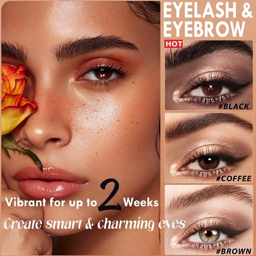 Lash Color Kit - At-Home DIY Eyebrow & Eyelash Color Set | Natural Ingredients, Temporary Color Up to 2 Weeks - 7ml (Black)