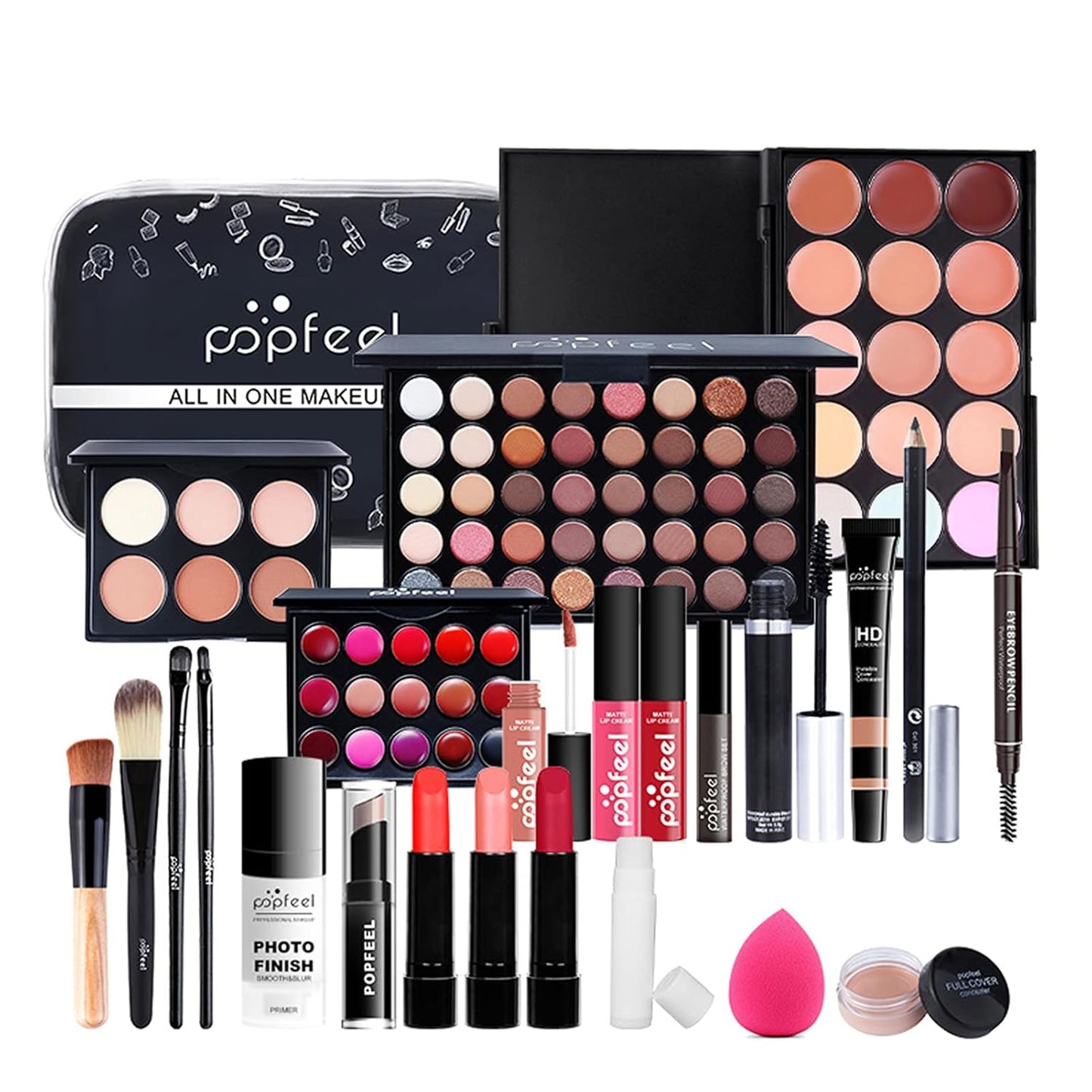 All-in-One Makeup Kit for Women - Essential Bundle with Eyeshadow Palette, Lipstick & More | Perfect Mother's Day Gift
