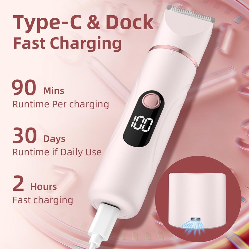 Bikini Trimmer for Women, Nose Hair Trimmer, Painless Electric Razor, Smooth Facial Hair Remover, Body Hair Trimmer for Legs and Armpit
