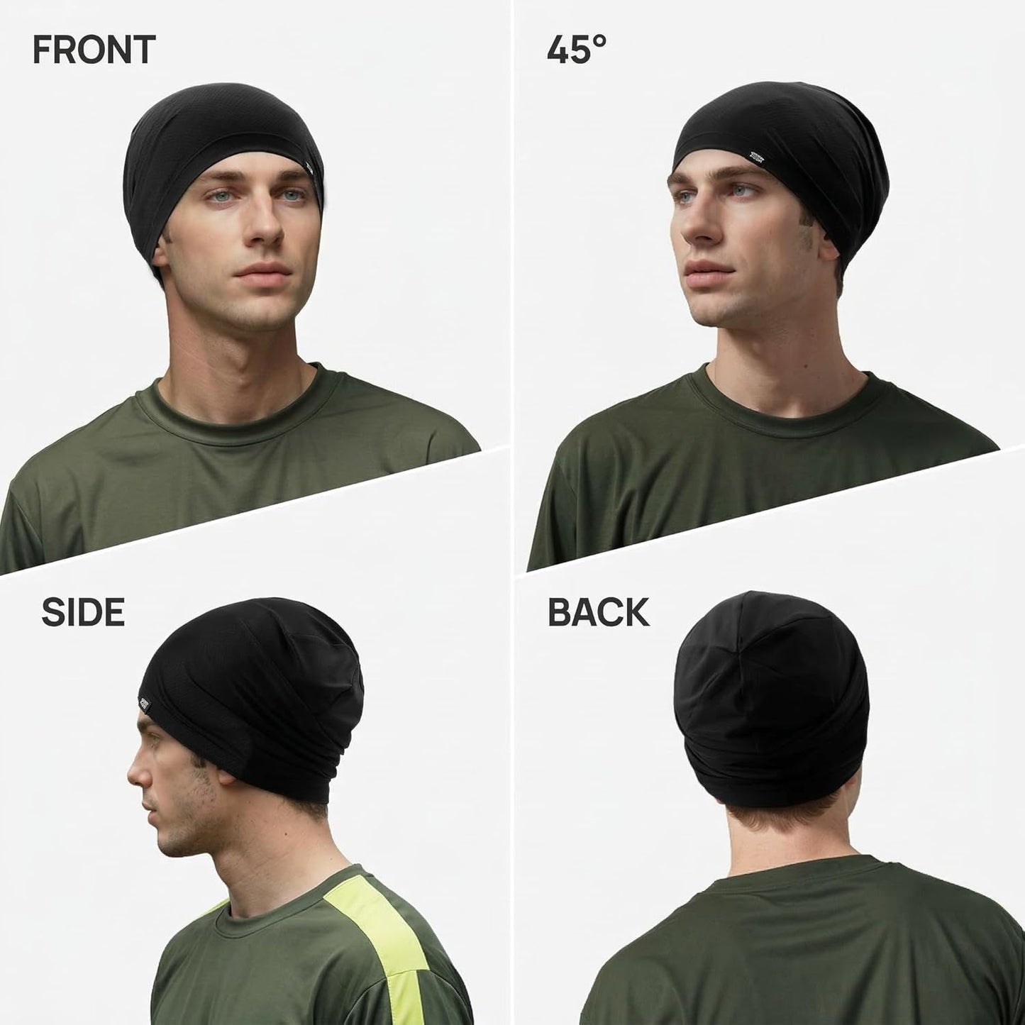 Cooling Skull Cap - 3Pcs Lightweight Breathable Beanie for Men & Women | Quick-Dry Running & Cycling Hat