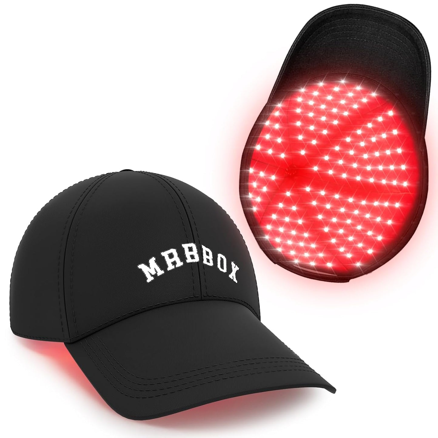 Red Light Therapy Hair Growth Cap - 528 Light Emitters for Full Scalp Coverage | Unisex Black