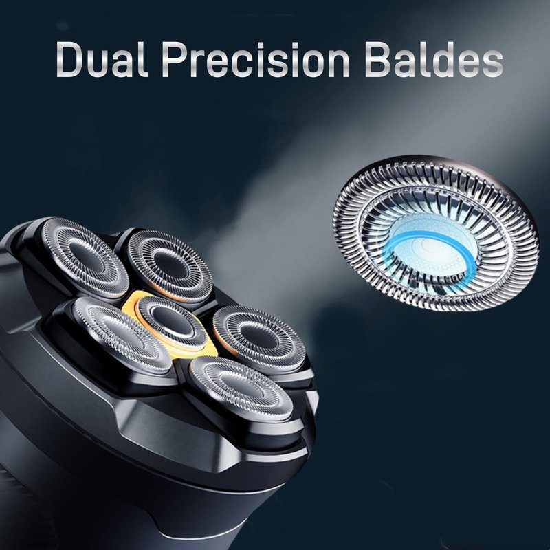 6D Magnetic Shaving Head Replacement Compatible with All 6D Magnetic Electric Razor.Magnetic Replacement Heads for Head Shavers for Bald Men.