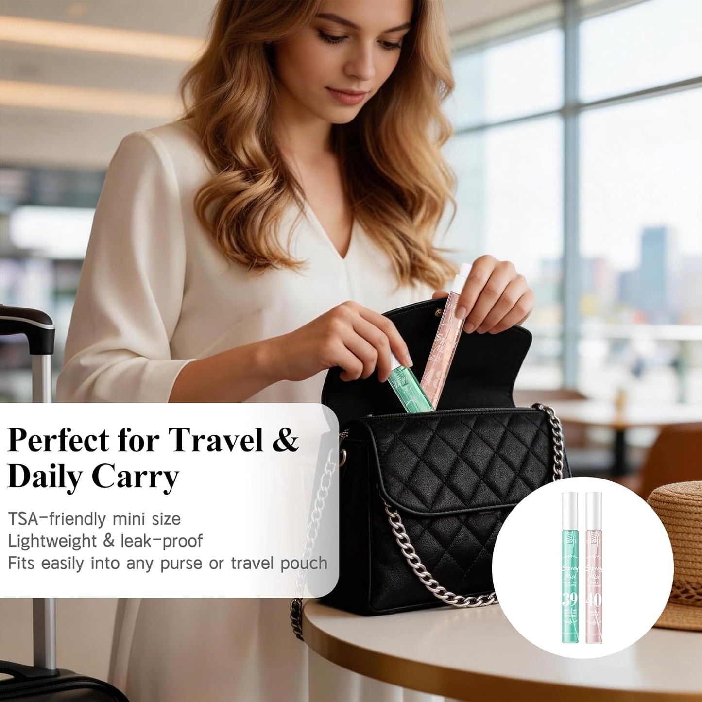 Hair Perfume Mist - Travel Size Set with 10 Long-Lasting Scents | Ideal Gift for Women