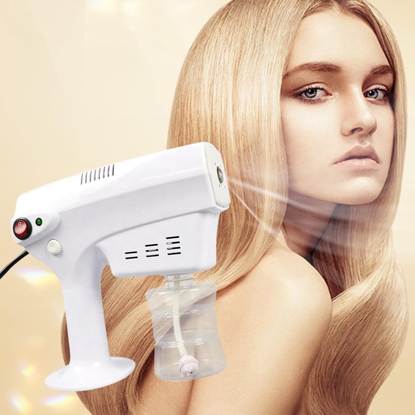 Portable Nano Steam Gun - Hair Care & Facial Steamer for Deep Hydration | Compact Design