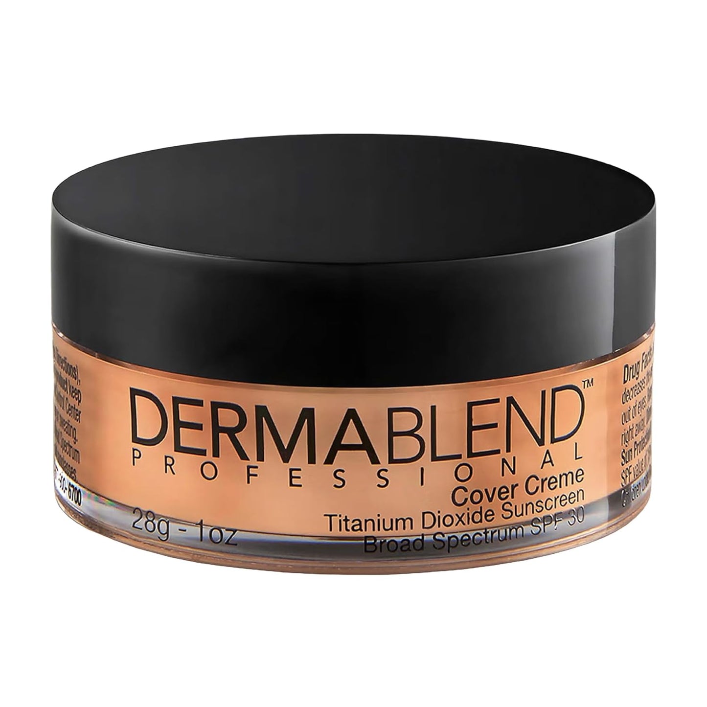Dermablend Cover Crème - Full Coverage Foundation Makeup | Hydrating Cream Concealer for Dark Circles & Blemishes, SPF 30, 1 Oz